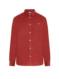 KNOWLEDGE COTTON APPAREL | Camisa de corte estándar | Rojo oscuro