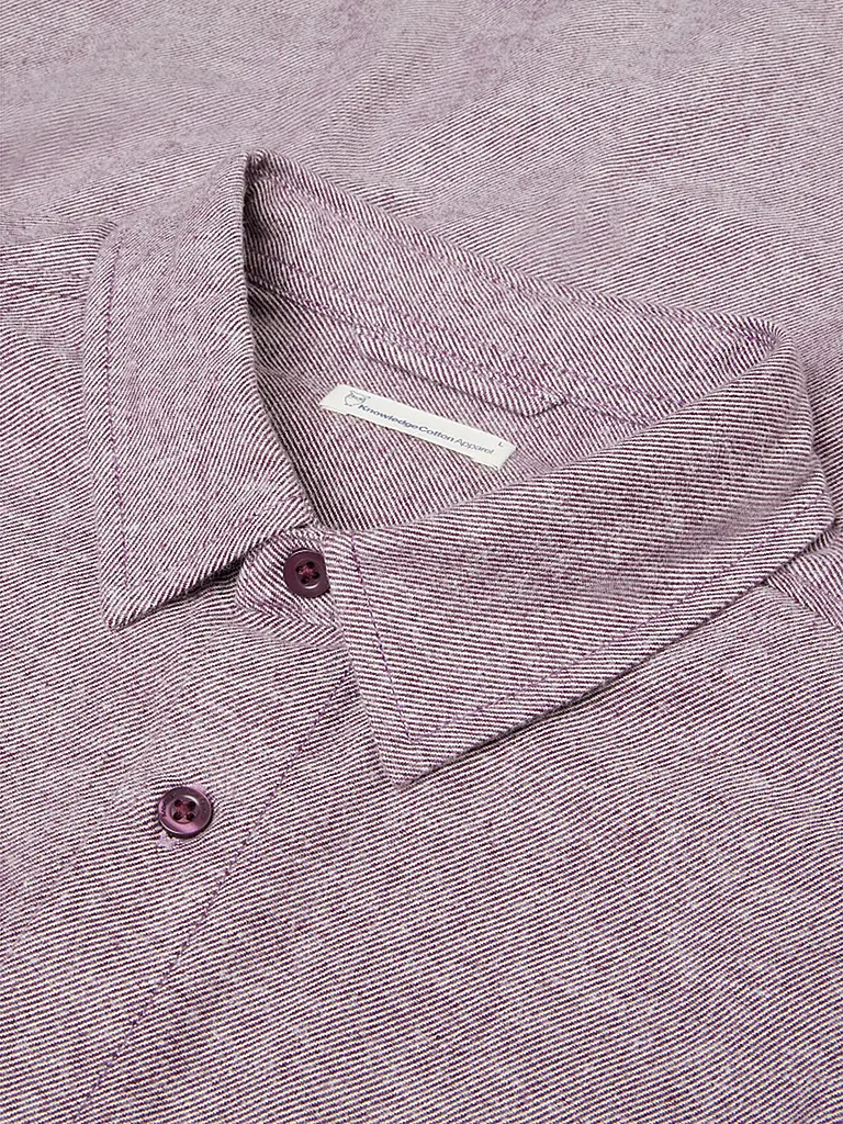 KNOWLEDGE COTTON APPAREL | Camisa de corte estándar | Rojo oscuro