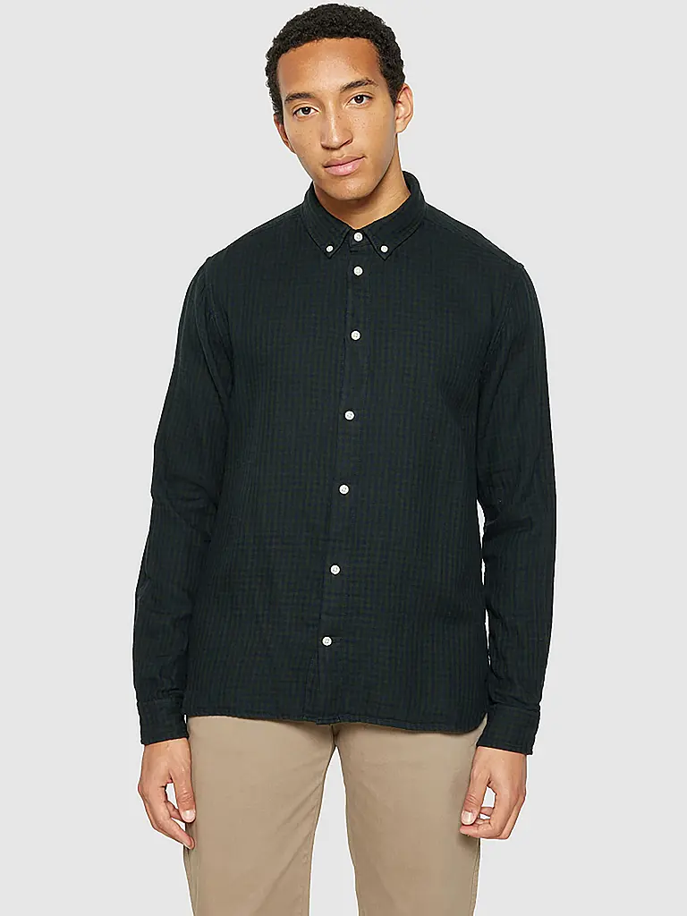 KNOWLEDGE COTTON APPAREL | Camisa de corte estándar | Verde