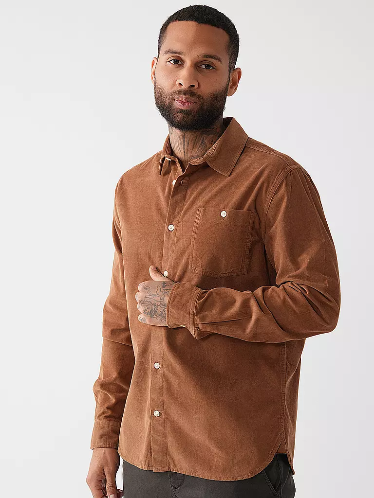 KNOWLEDGE COTTON APPAREL | Camisa de corte regular | Camel