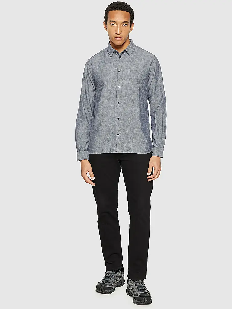 KNOWLEDGE COTTON APPAREL | Camisa de franela de corte regular | Azul