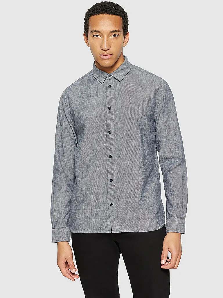 KNOWLEDGE COTTON APPAREL | Camisa de franela de corte regular | Azul