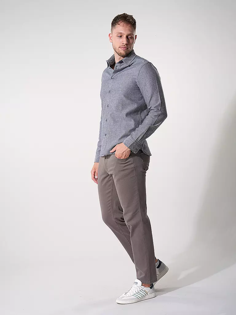 KNOWLEDGE COTTON APPAREL | Camisa de franela Slim Fit | Gris