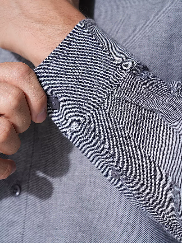 KNOWLEDGE COTTON APPAREL | Camisa de franela Slim Fit | Gris