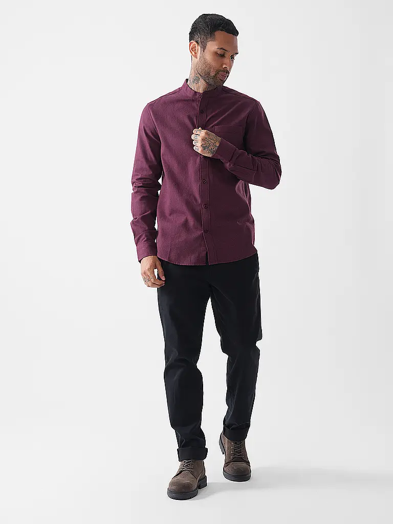 KNOWLEDGE COTTON APPAREL | Camisa de franela | Rojo oscuro