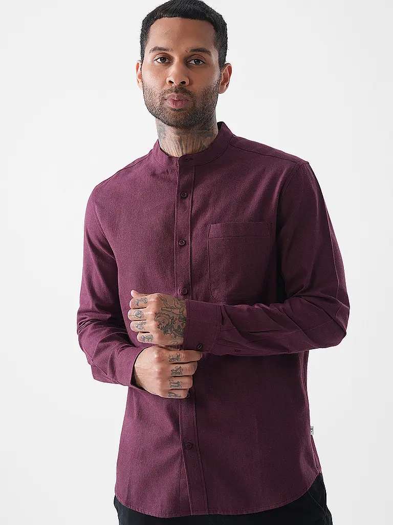 KNOWLEDGE COTTON APPAREL | Camisa de franela | Rojo oscuro
