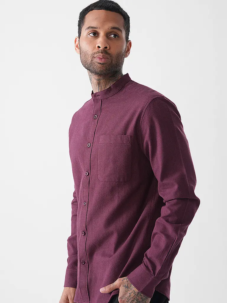 KNOWLEDGE COTTON APPAREL | Camisa de franela | Rojo oscuro