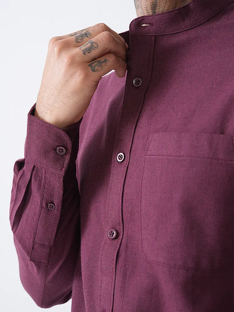 KNOWLEDGE COTTON APPAREL | Camisa de franela | Rojo oscuro