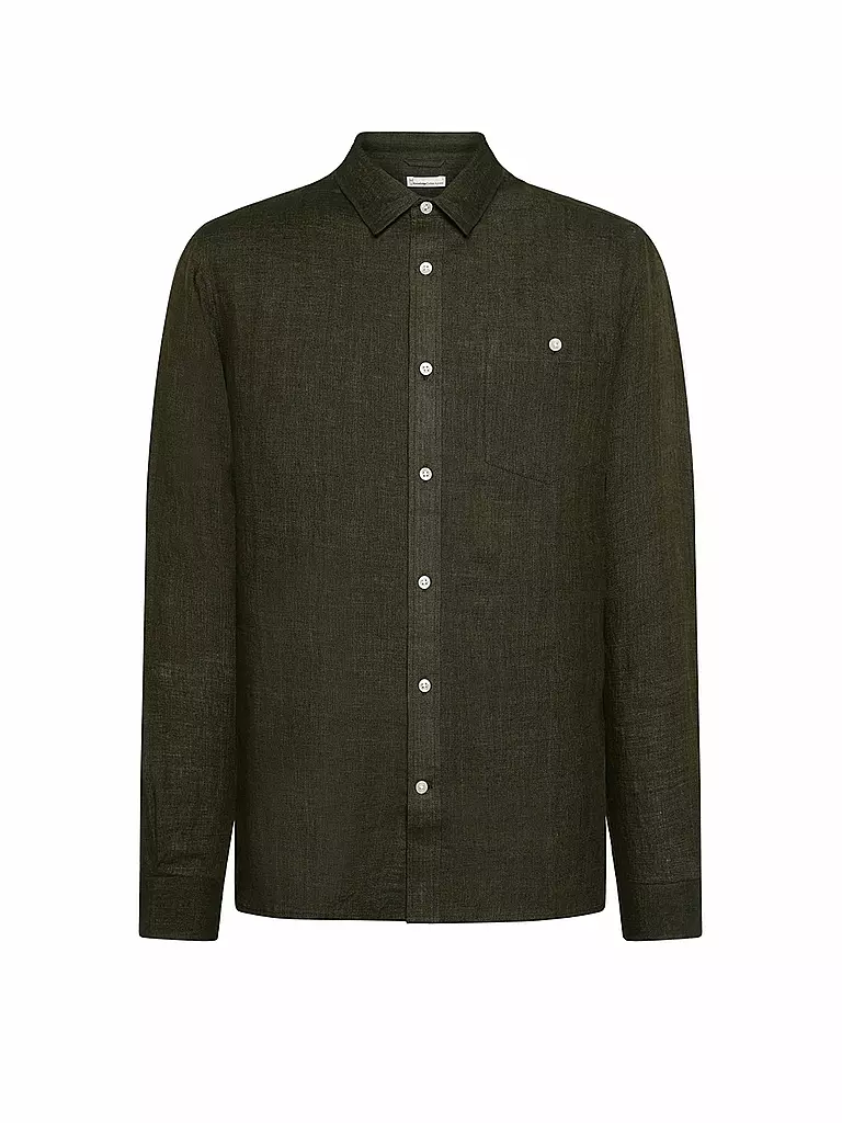 KNOWLEDGE COTTON APPAREL | Camisa de lino | Oliva
