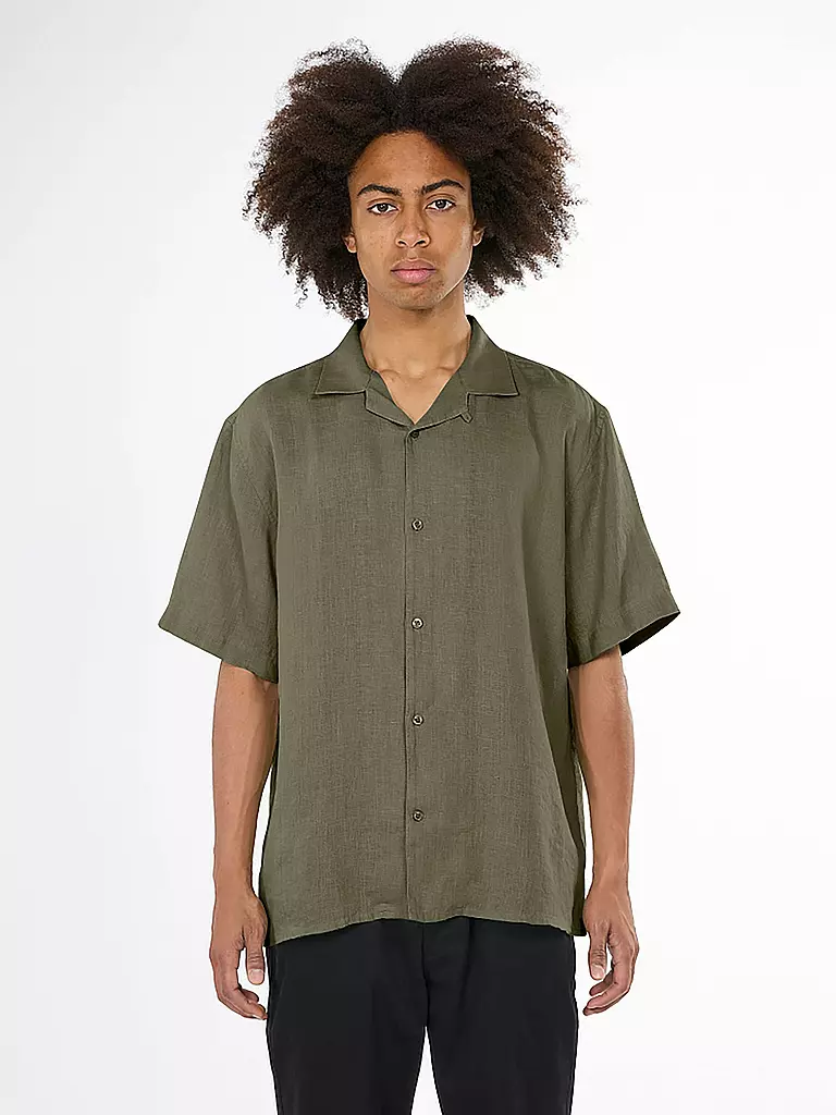 KNOWLEDGE COTTON APPAREL | Camisa de lino | Oliva