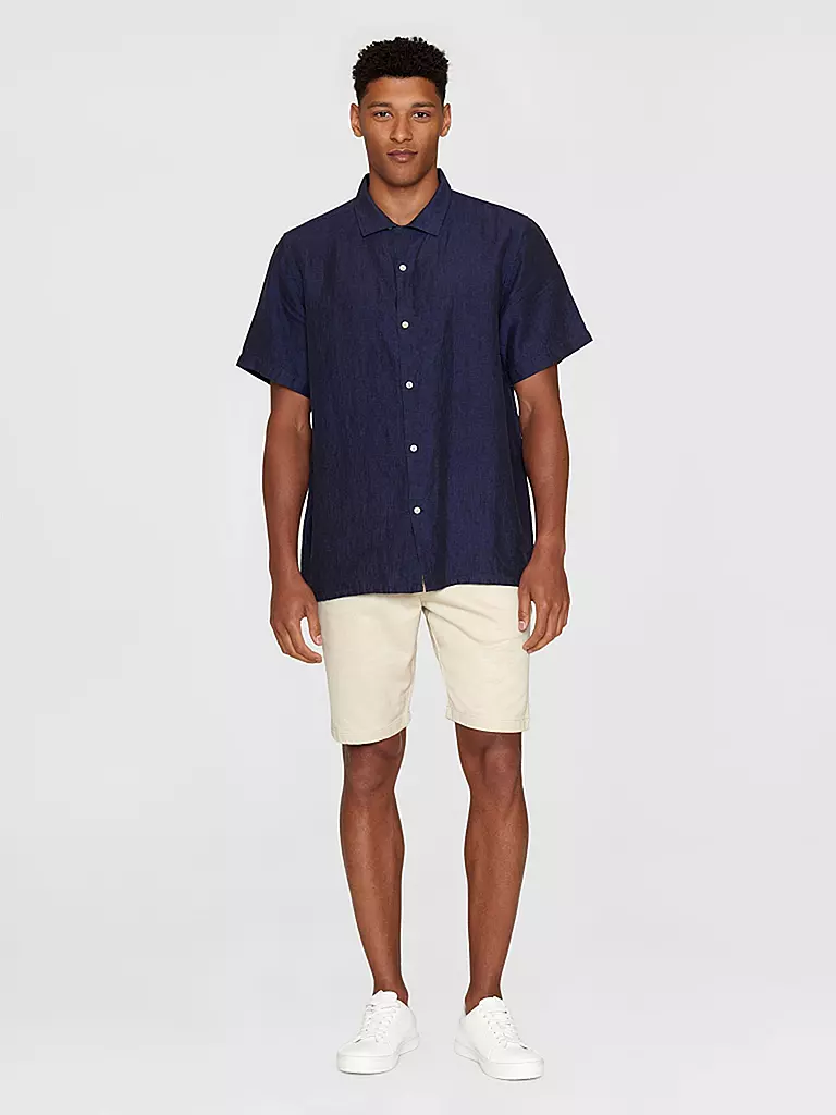 KNOWLEDGE COTTON APPAREL | Camisa de lino | Azul oscuro