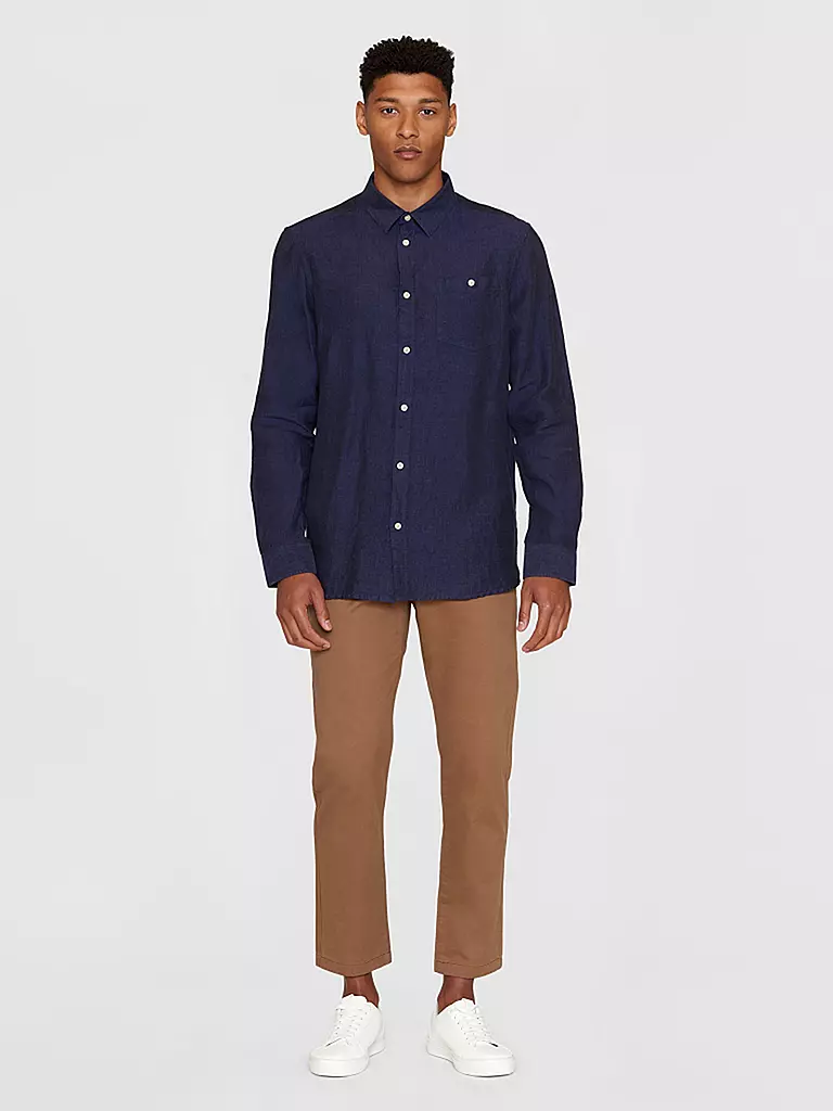 KNOWLEDGE COTTON APPAREL | Camisa de lino | Azul