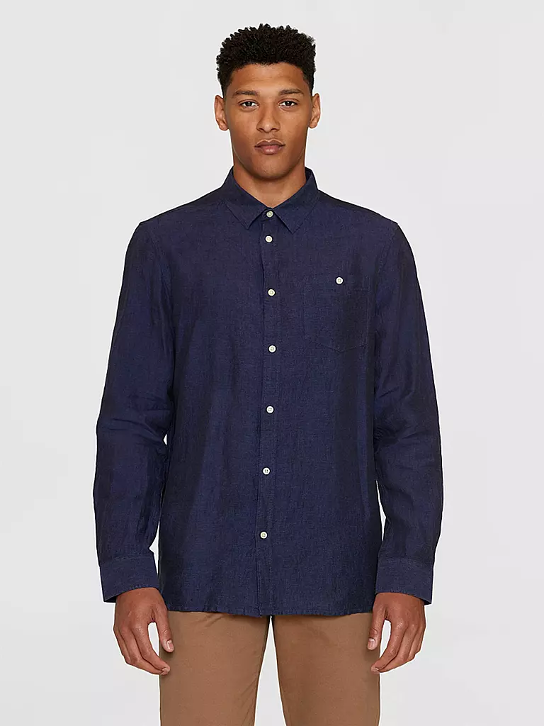 KNOWLEDGE COTTON APPAREL | Camisa de lino | Azul
