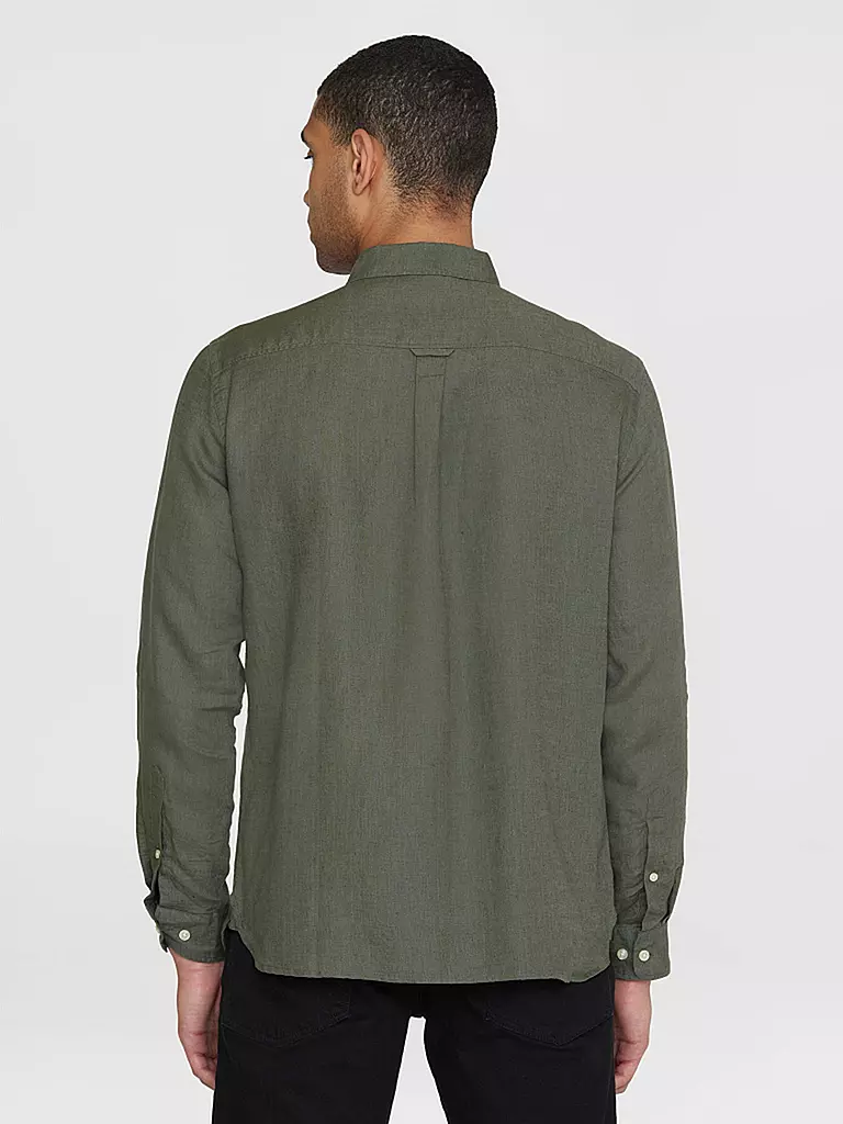KNOWLEDGE COTTON APPAREL | Camisa de lino | Oliva