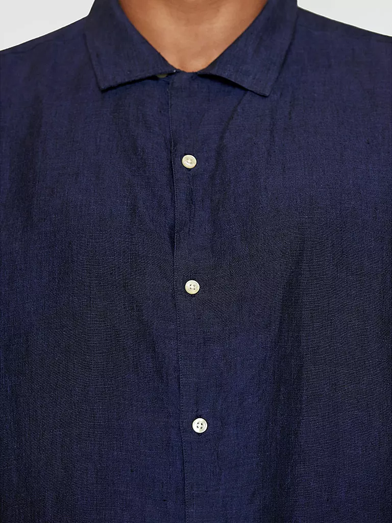 KNOWLEDGE COTTON APPAREL | Camisa de lino | Azul oscuro