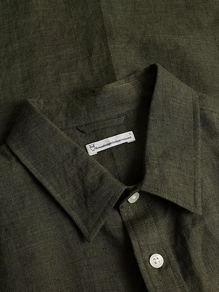 KNOWLEDGE COTTON APPAREL | Camisa de lino | Oliva