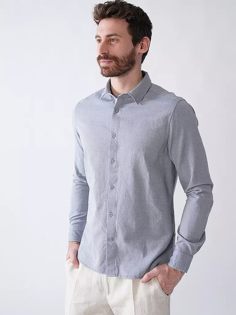 KNOWLEDGE COTTON APPAREL | Camisa Regular Fit | Azul