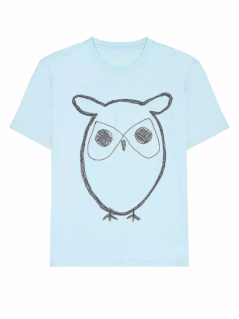 KNOWLEDGE COTTON APPAREL | Camiseta BIG OWL | Turquesa