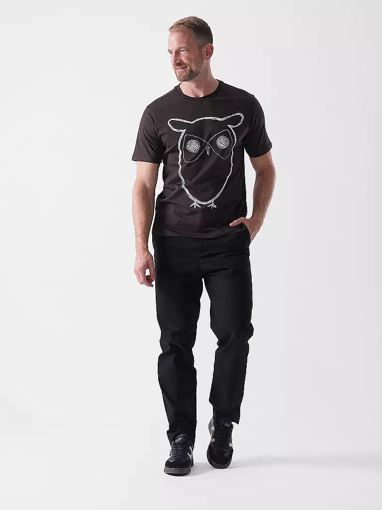KNOWLEDGE COTTON APPAREL | Camiseta BIG OWL | Marrón