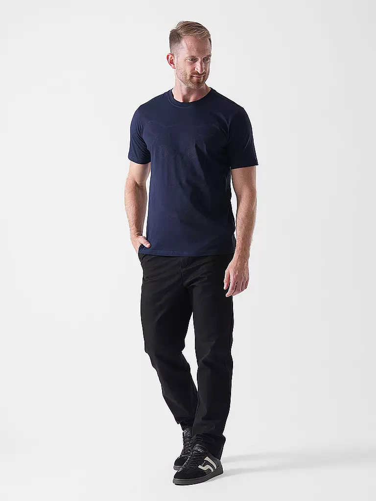 KNOWLEDGE COTTON APPAREL | Camiseta BIG OWL | Azul oscuro