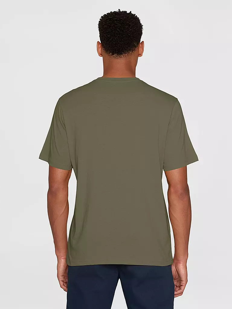 KNOWLEDGE COTTON APPAREL | Camiseta BIG OWL | Oliva