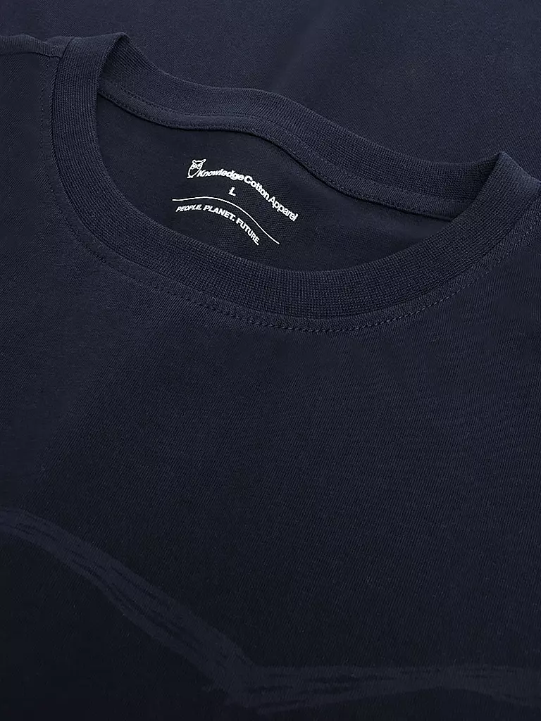 KNOWLEDGE COTTON APPAREL | Camiseta BIG OWL | Azul oscuro