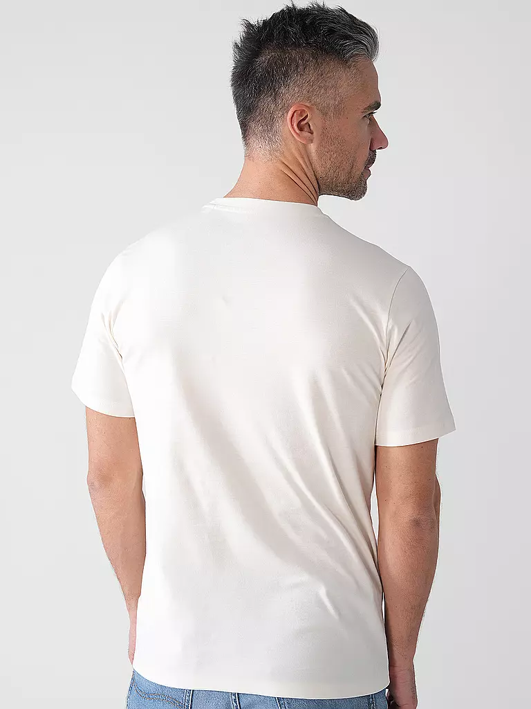 KNOWLEDGE COTTON APPAREL | Camiseta OWL LINES | Crema