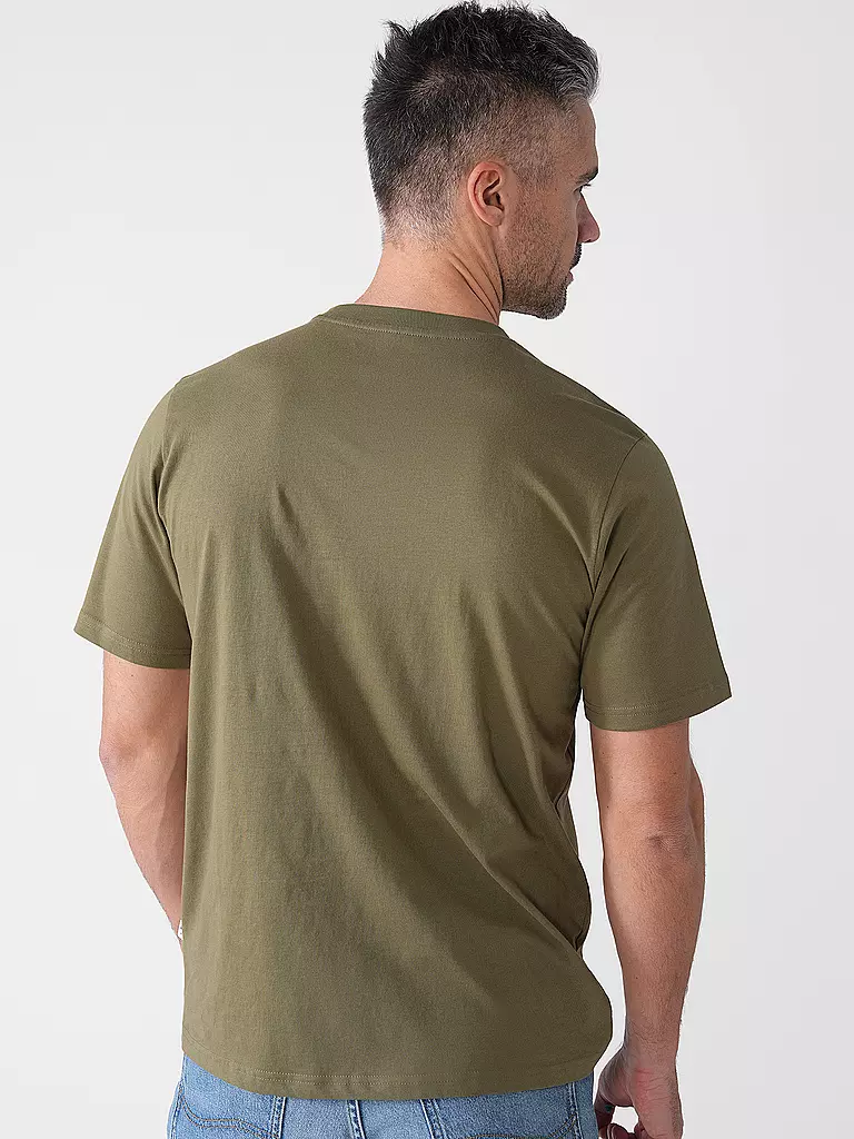 KNOWLEDGE COTTON APPAREL | Camiseta OWL LINES | Oliva