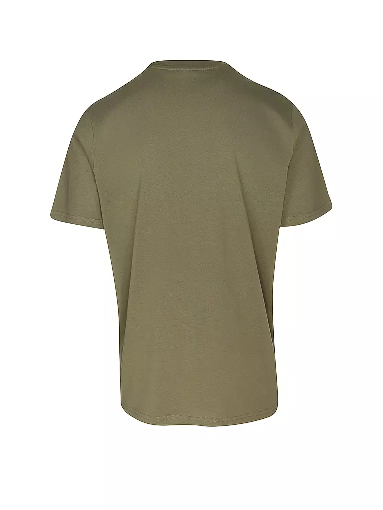 KNOWLEDGE COTTON APPAREL | Camiseta OWL LINES | Oliva