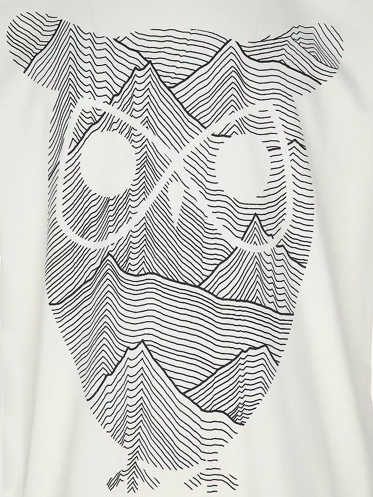 KNOWLEDGE COTTON APPAREL | Camiseta OWL LINES | Crema