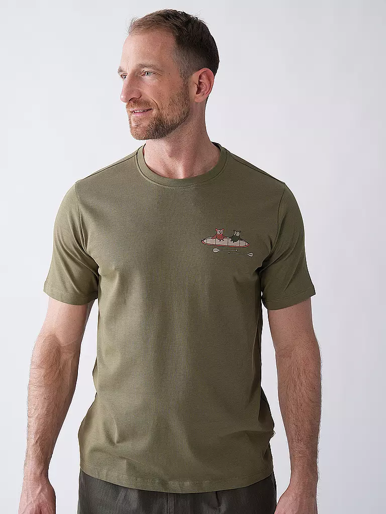KNOWLEDGE COTTON APPAREL | Camiseta TEE KAJAK | Oliva