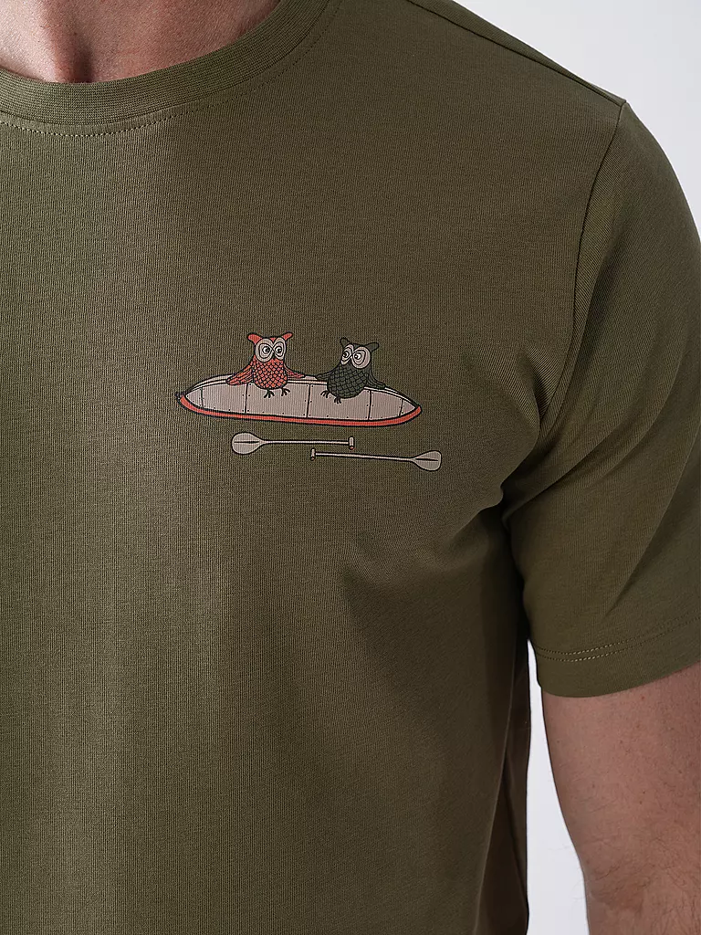 KNOWLEDGE COTTON APPAREL | Camiseta TEE KAJAK | Oliva