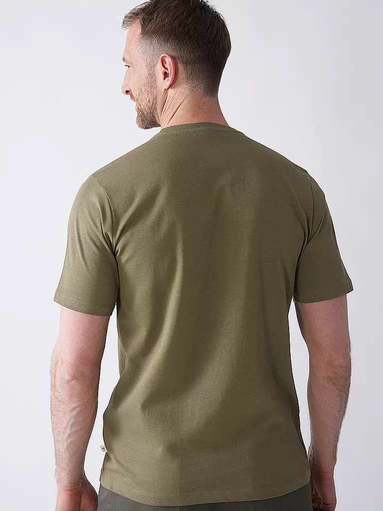 KNOWLEDGE COTTON APPAREL | Camiseta TEE KAJAK | Oliva