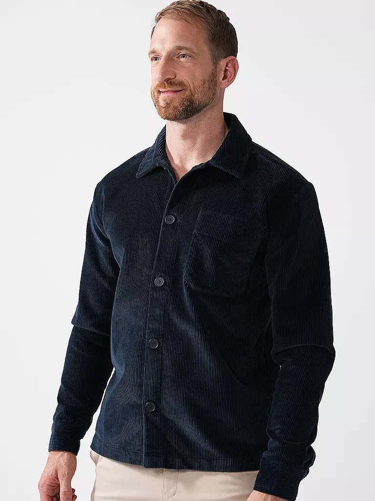 KNOWLEDGE COTTON APPAREL | Cord Overshirt | Azul