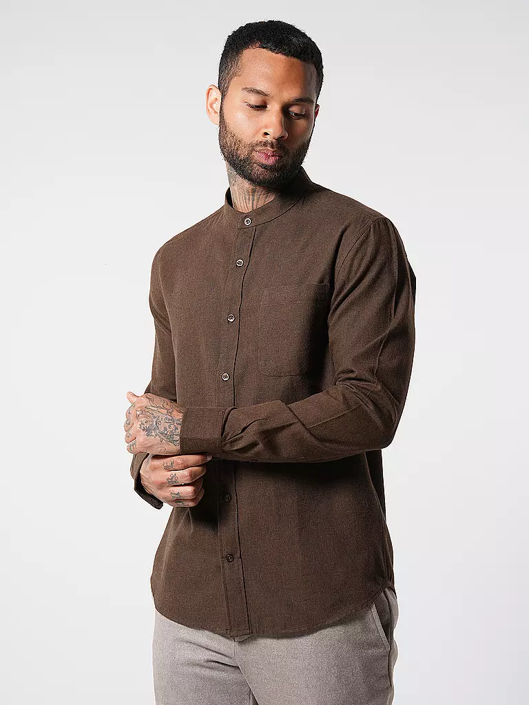 KNOWLEDGE COTTON APPAREL | Flanellhemd  | Marrón
