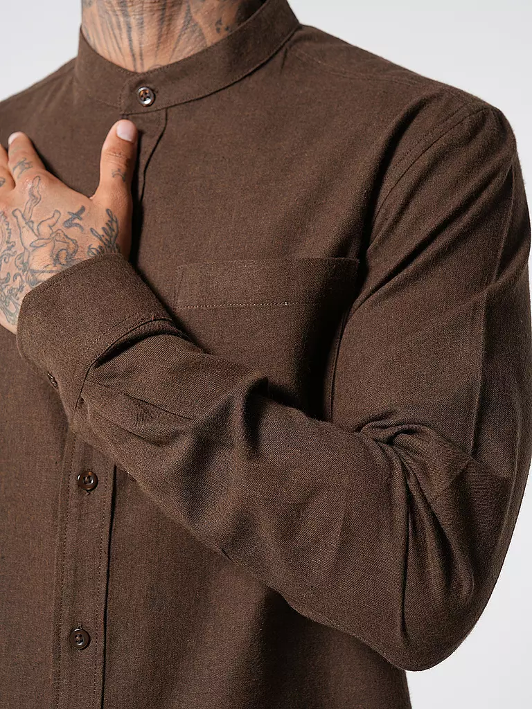 KNOWLEDGE COTTON APPAREL | Flanellhemd  | Marrón