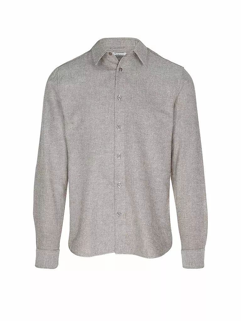 KNOWLEDGE COTTON APPAREL | Flanellhemd Slim Fit | Gris claro