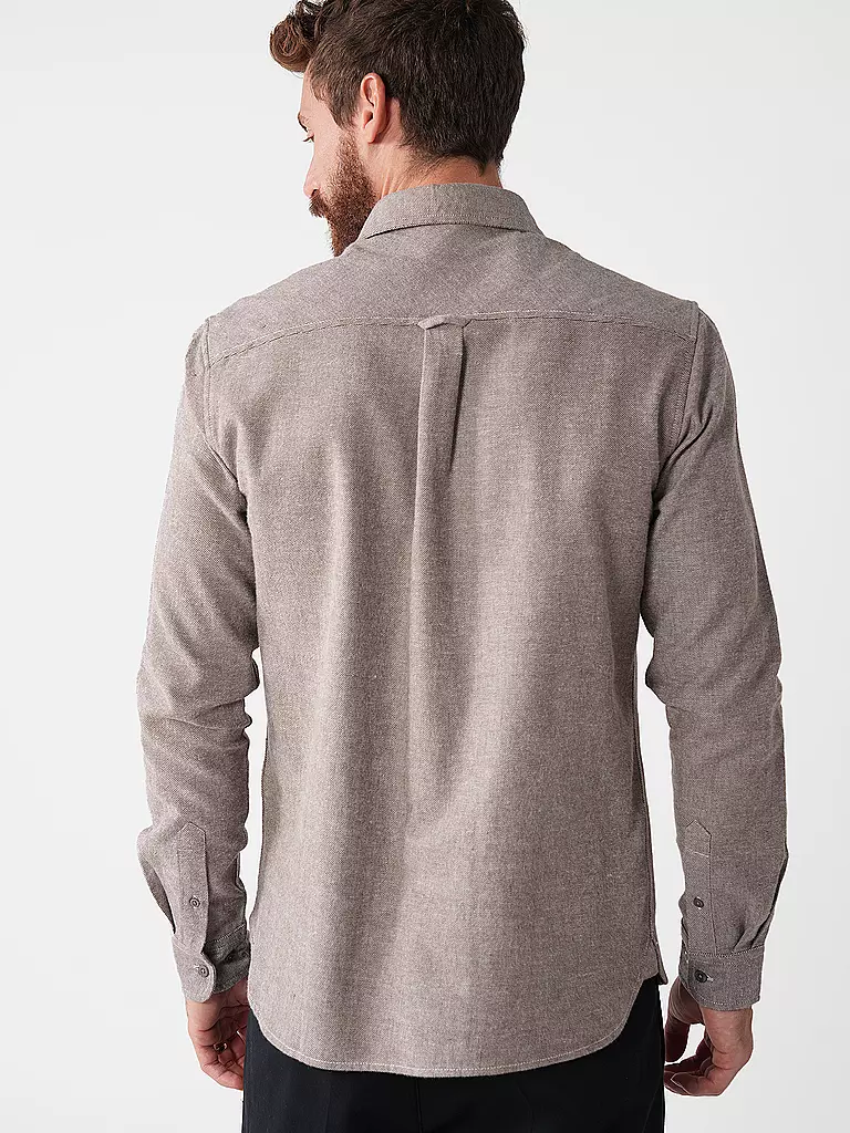 KNOWLEDGE COTTON APPAREL | Flanellhemd Slim Fit | Gris claro