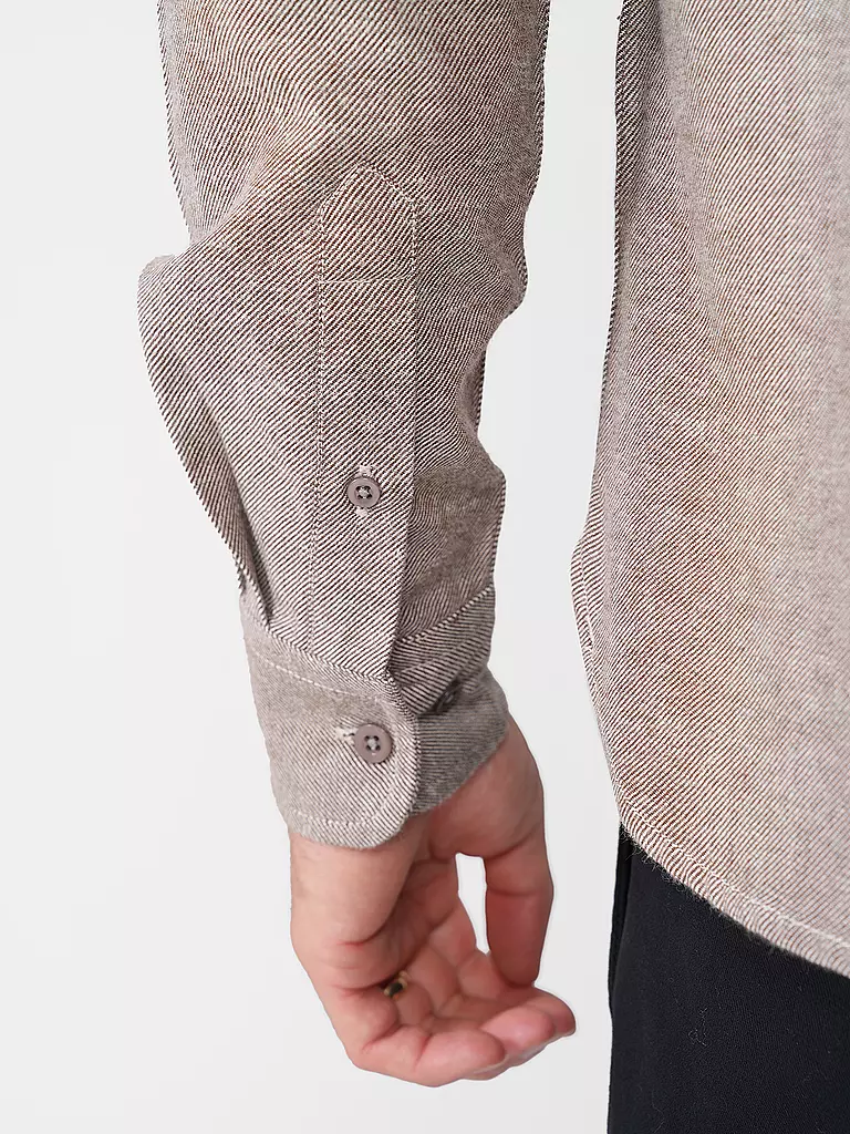 KNOWLEDGE COTTON APPAREL | Flanellhemd Slim Fit | Gris claro