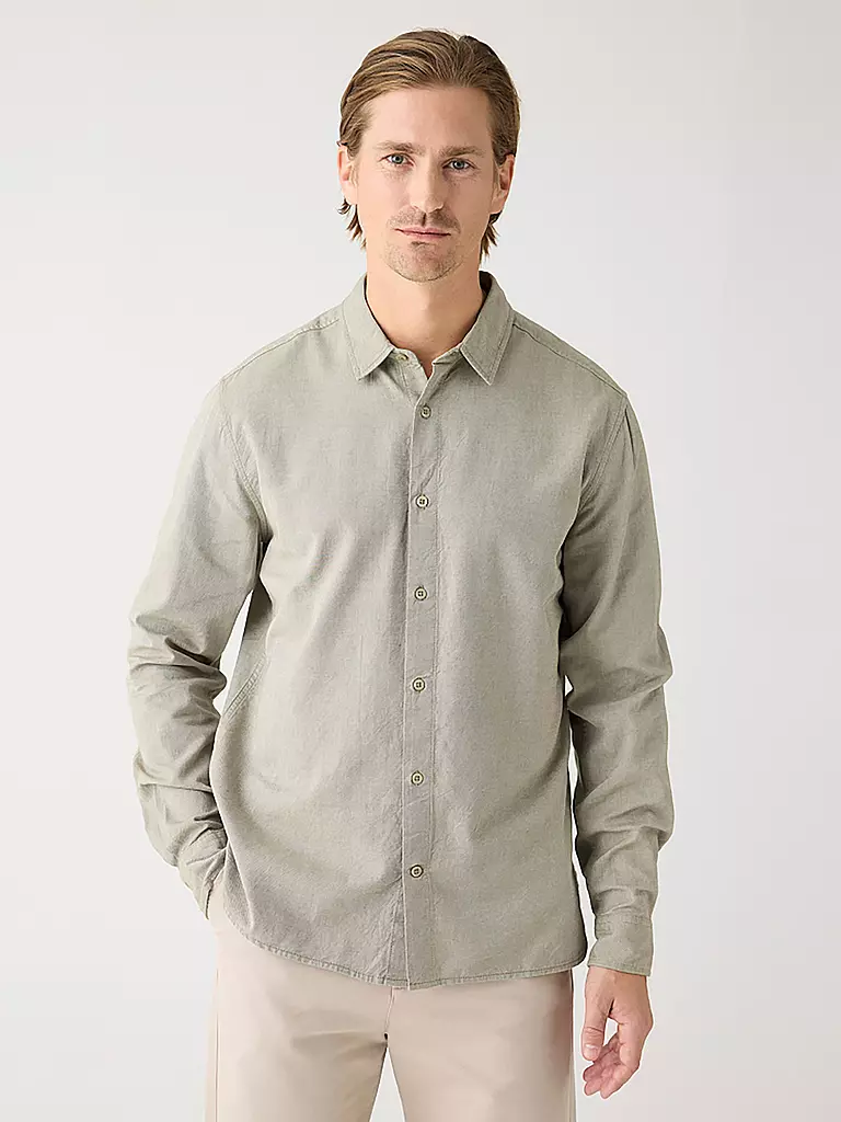 KNOWLEDGE COTTON APPAREL | Hemd Regular Fit  | Oliva
