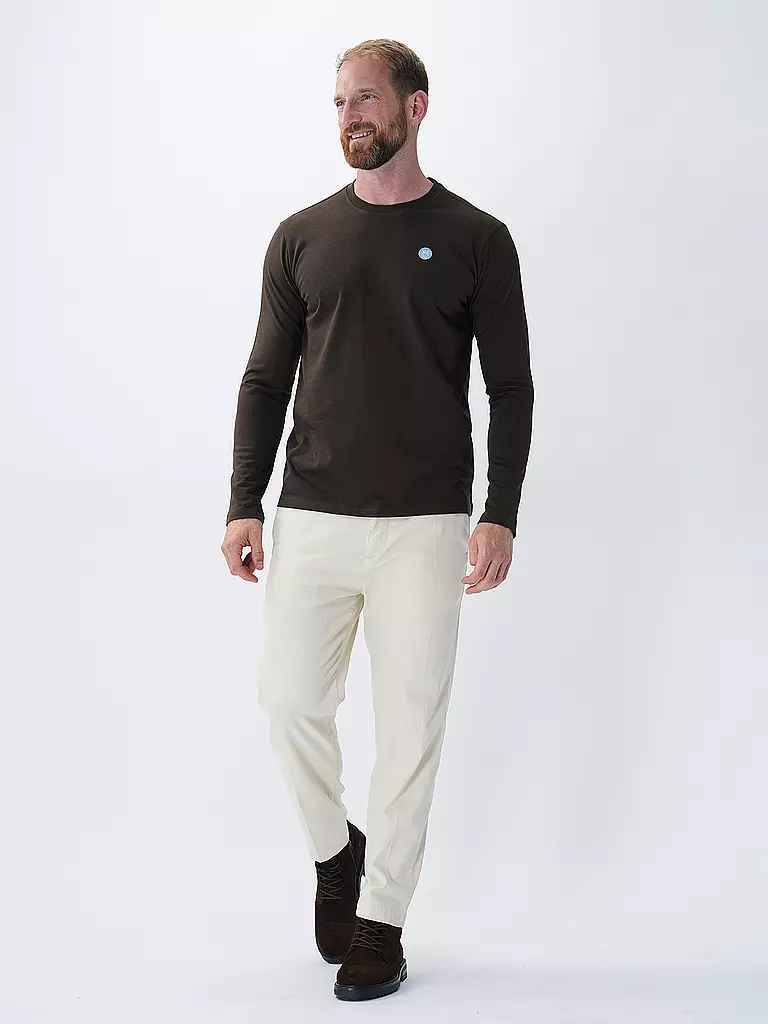 KNOWLEDGE COTTON APPAREL | Langarmshirt  | Marrón