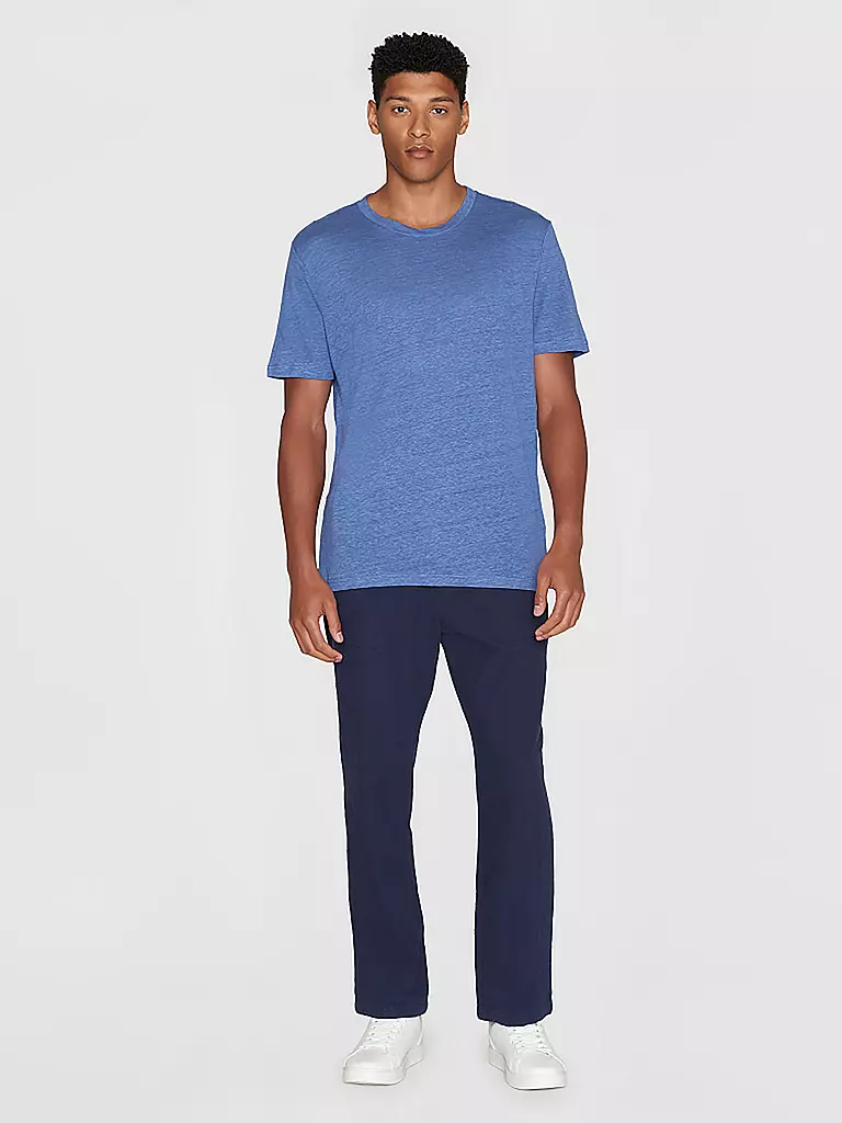 KNOWLEDGE COTTON APPAREL | Leinen T-Shirt | Azul