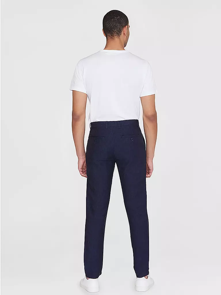 KNOWLEDGE COTTON APPAREL | Leinenchino Loose Fit CHUCK | Azul