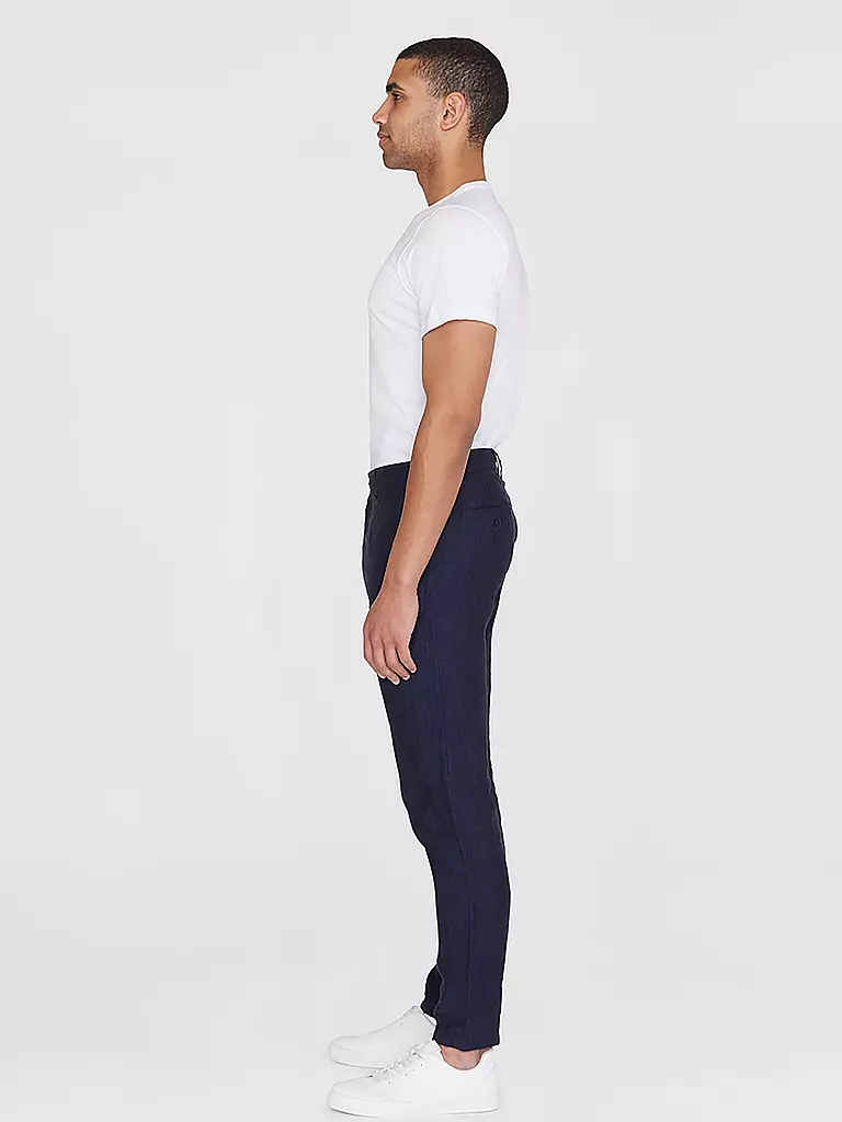 KNOWLEDGE COTTON APPAREL | Leinenchino Loose Fit CHUCK | Azul