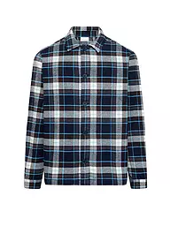 KNOWLEDGE COTTON APPAREL | Sobrecamisa de franela corte regular | Azul