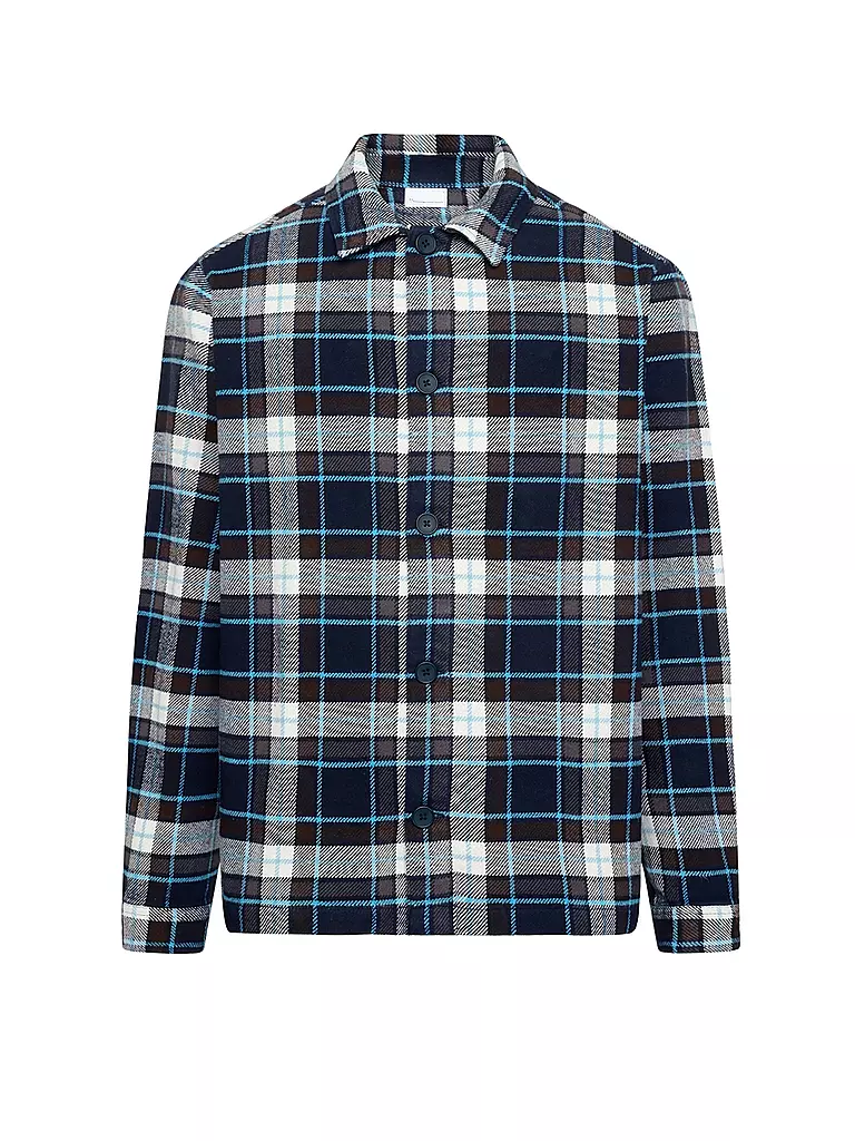 KNOWLEDGE COTTON APPAREL | Sobrecamisa de franela corte regular | Azul