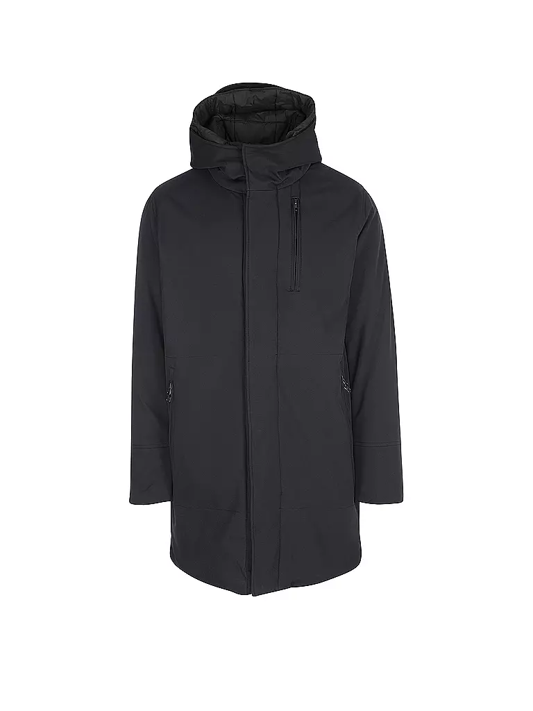 KNOWLEDGE COTTON APPAREL | Softshell Parka | Negro