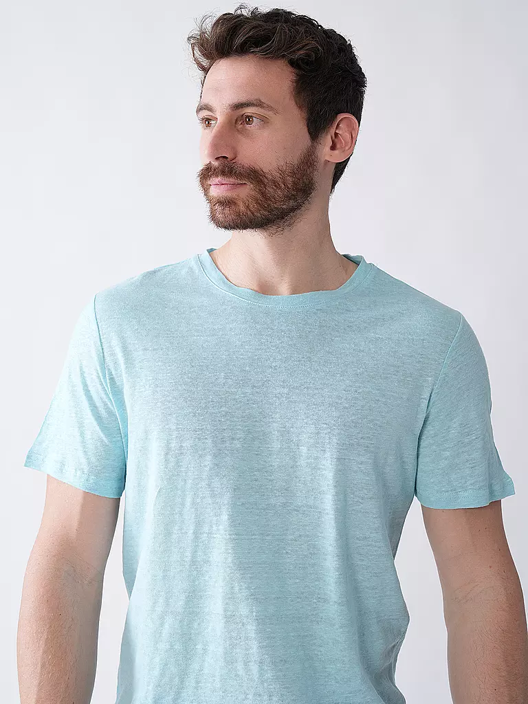 KNOWLEDGE COTTON APPAREL | T-Shirt  | Turquesa