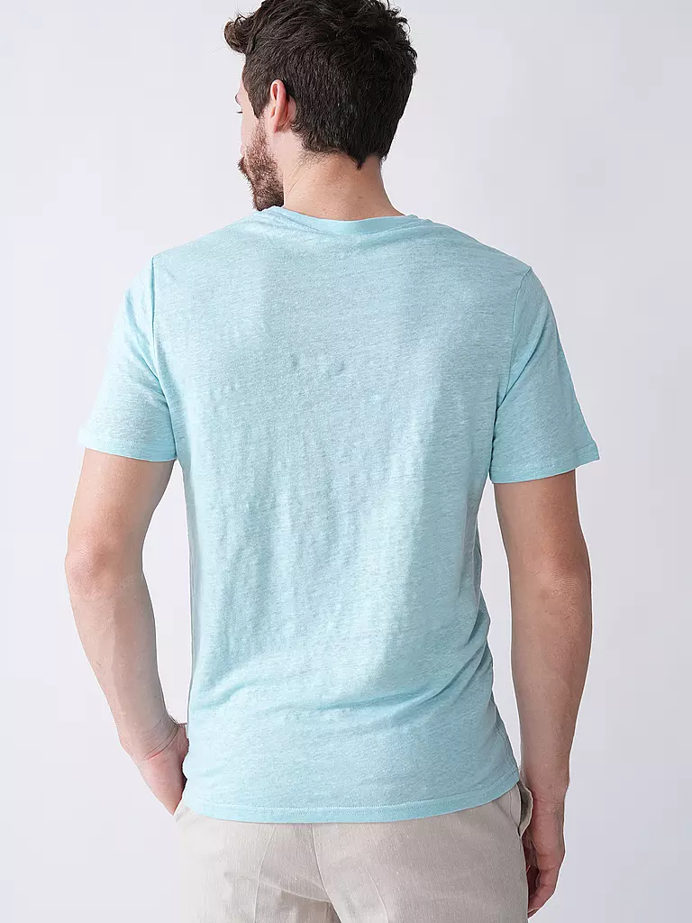 KNOWLEDGE COTTON APPAREL | T-Shirt  | Turquesa