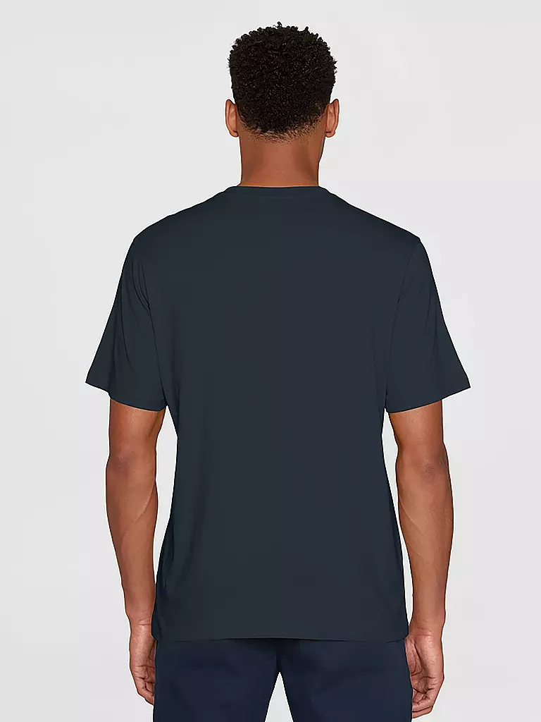 KNOWLEDGE COTTON APPAREL | T-Shirt BIG OWL | Azul